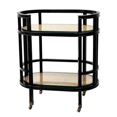 Eichholtz Bahamas Trolley Bar Cart In Clear Glass