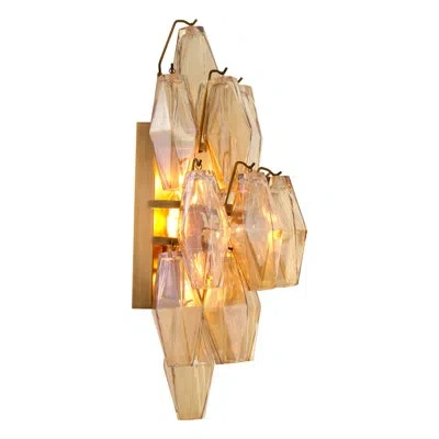Eichholtz Benini Wall Lamp In Antique Brass;colorful Glass