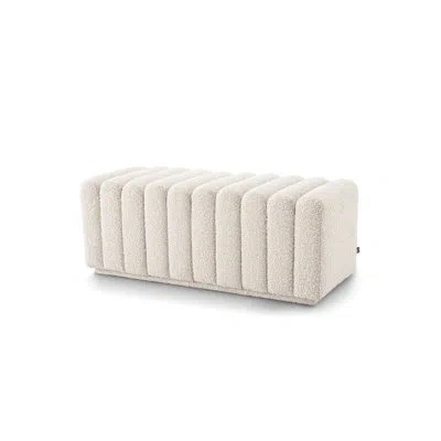 Eichholtz Bente Upholstered Storage Bench In Beige