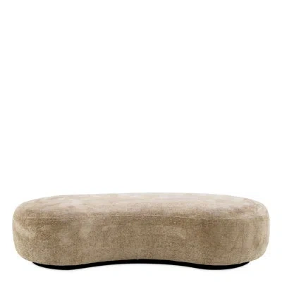 Eichholtz Bjorn Fabric Upholstered Bench In Lyssa Sand,black