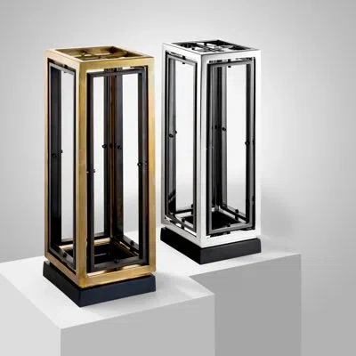 Eichholtz Blackrock Umbrella Stand In Vintage Brass,gunmetal
