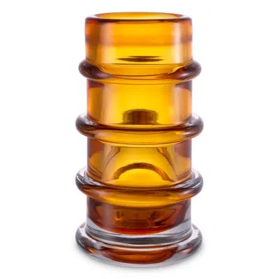 Eichholtz Bloom Handmade Handblown Glass Table Vase In Amber