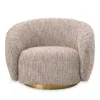 Eichholtz Brice Mademoiselle Beige Swivel Chair In Mademoiselle Beige