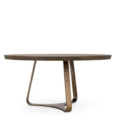 Eichholtz Cambronne Round Dining Table In Brown