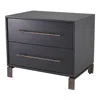 Eichholtz Canova Nightstand In Charcoal Gray