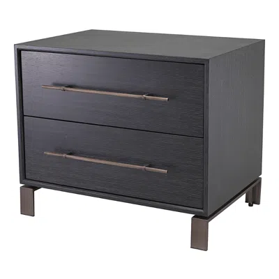 Eichholtz Canova Nightstand In Charcoal Gray