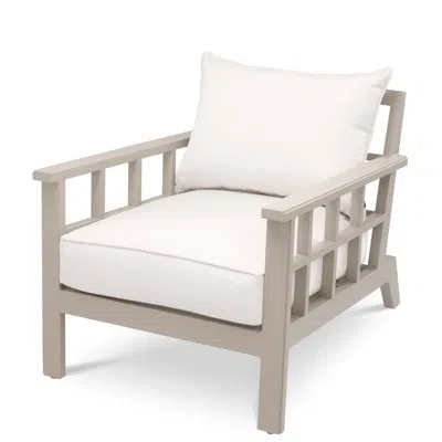 Eichholtz Cap-ferrat Patio Chair With Sunbrella Cushions In Sand
