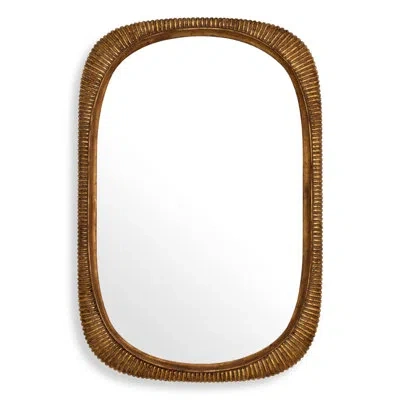 Eichholtz Casimir Solid Wood Rectangle Wall Mirror In Antique Gold