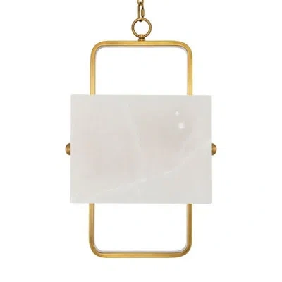Eichholtz Cdj Chandelier Melbourne Antique Brass Finish Alabaster In Gold