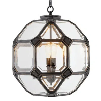 Eichholtz Cdj Lantern Olympia Bronze Highlight Finish In Black