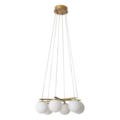 Eichholtz Chandelier Morro Antique Brass Finish In White