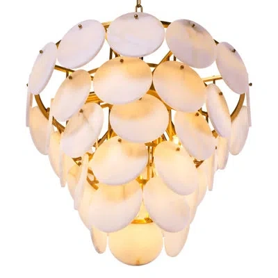 Eichholtz Clementina 9 - Light Tiered Chandelier In Antique Brass