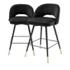 Eichholtz Cliff Counter Stool, Set Of 2 In Black