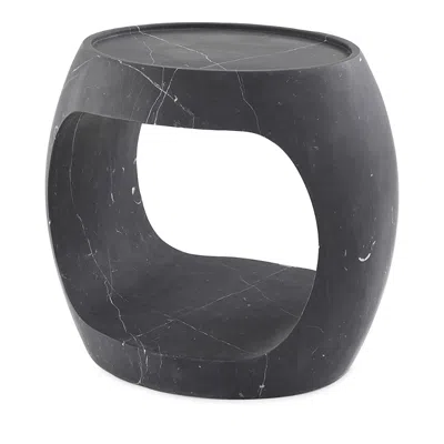 Eichholtz Clipper Low Side Table In Honed Black Marble