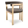 Eichholtz Clubhouse Dining Chair In Brass/gray