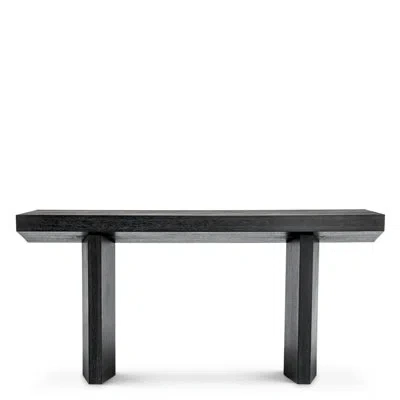 Eichholtz Console Table Tiburon Charcoal Gray Oak Veneer In Black