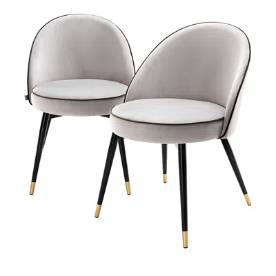 Eichholtz Cooper Dining Chair, Set Of 2 In Light Gray