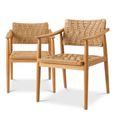 Eichholtz Coral Bay Outdoor Dining Chair In Natural;natural