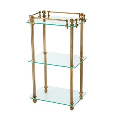 Eichholtz Devon 16.93" W X 30.28" H Bathroom Shelves In Vintage Brass