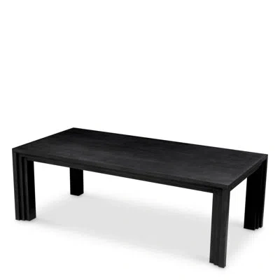 Eichholtz Dining Table Metropolitan Black Open Grain Veneer