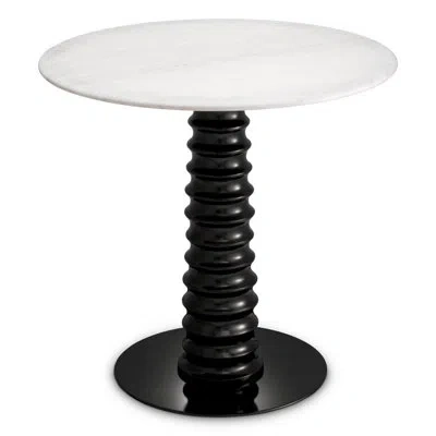 Eichholtz Dining Table Verano Black Finish White Marble Top