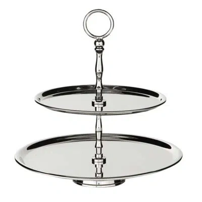 Eichholtz Eglinton 2 Layers Cake Tiered Stand In Nickel