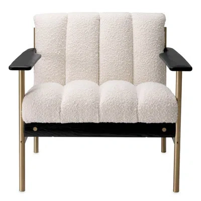 Eichholtz Elan Upholstered Armchair In Cream;bouclé Cream