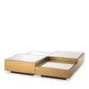 Eichholtz Esposito 4 Piece Coffee Table In Brushed Brass