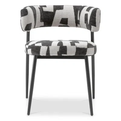 Eichholtz Folsom 19.69'' H Upholstered Metal Armchair In Black