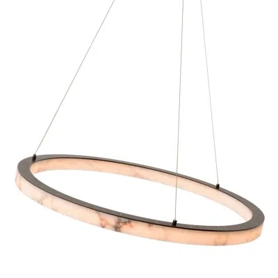 Eichholtz Gallen Led Round / Oval Chandelier In Bronze Highlight