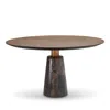 Eichholtz Genova Dining Table In Mocha Oak/marble