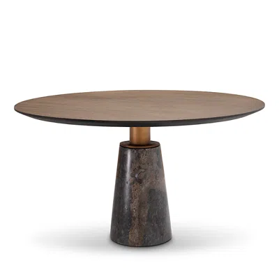 Eichholtz Genova Dining Table In Mocha Oak/marble