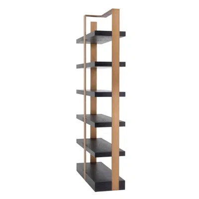 Eichholtz Geo Cabinet In Charcoal Gray,brass