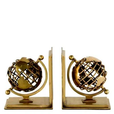 Eichholtz Globe Non-skid Bookends In Gold