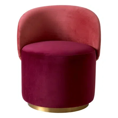 Eichholtz Greer Polyester Blend Side Chair In Savona Bordeaux Red