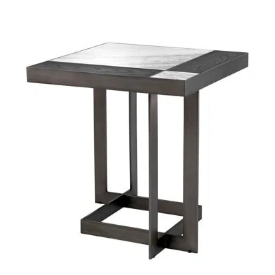 Eichholtz Hermoza End Table In Bianco Lilac;mocha