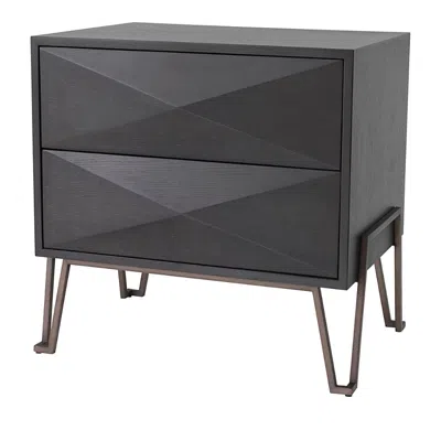 Eichholtz Highland Bedside Table In Charcoal Brown