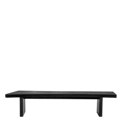 Eichholtz Hoffman Solid Wood Sled Coffee Table Left In Burnt Meranti
