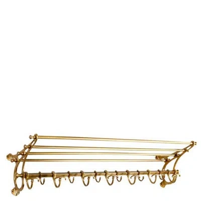 Eichholtz Hudson Wall Mounted Coat Rack In Antique Brass