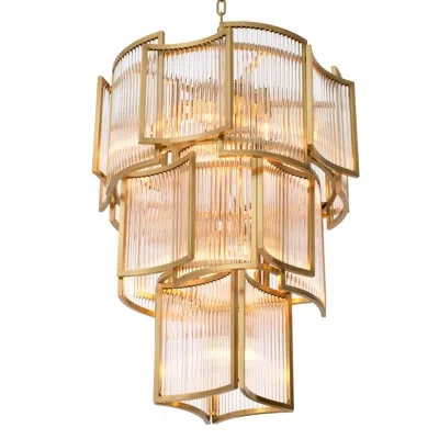 Eichholtz Jet Set Chandelier In Antique Brass
