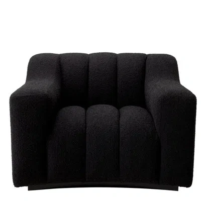 Eichholtz Kelly Upholstered Armchair In Black;bouclé Black