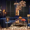 Eichholtz Lando Modular Sofa Chair, In Savona Midnight Blue In Savona Midnight Blue