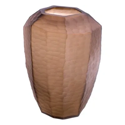 Eichholtz Larisa Handmade Handblown Glass Table Vase In Brown