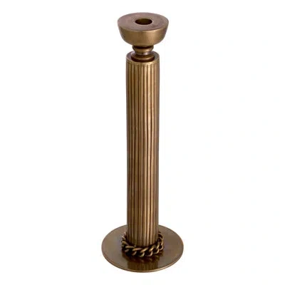 Eichholtz Le Dome 13.98" H Tabletop Candlestick Holder In Vintage Brass