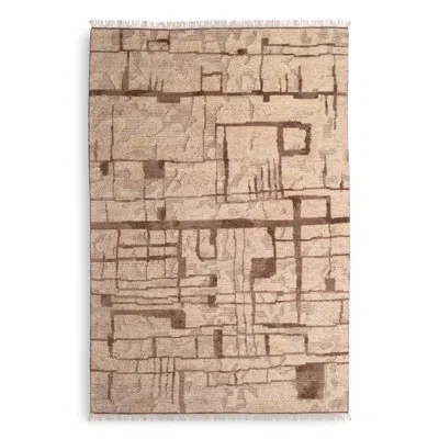 Eichholtz Limitless Rectangle Wool Area Rug In Ivory,brown