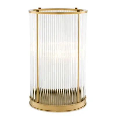 Eichholtz Mayson Glass Metal Hurricane In Clear,gold