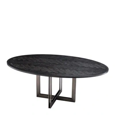Eichholtz Melchior Solid Oak Dining Table In Bronze