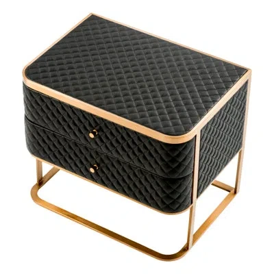 Eichholtz Monfort End Table With Storage In Black