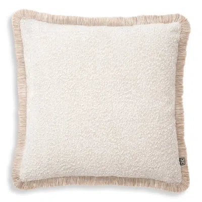Eichholtz Nami Polyester Blend Pillow Cover & Insert In Bouclé Cream