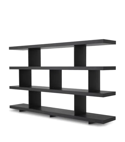 Eichholtz Oak Veneer Brett Cabinet In Black